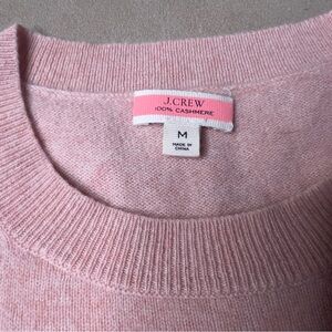 J. Crew Soft Pink Cashmere Sweater
